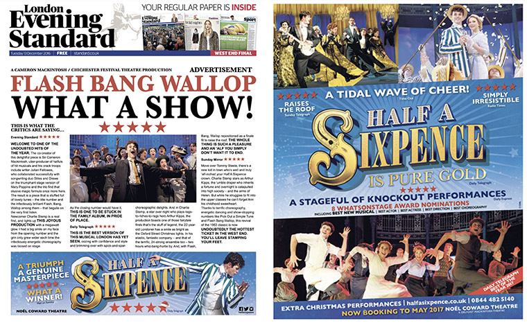 A London theatre production grabbed headlines and caught attention with its innovative print advertising