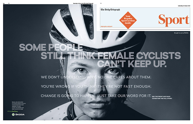 ŠKODA continues the conversation of the role women play in cycling.