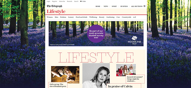 Woodland Trust recently ran an contextually relevant online advertisement.