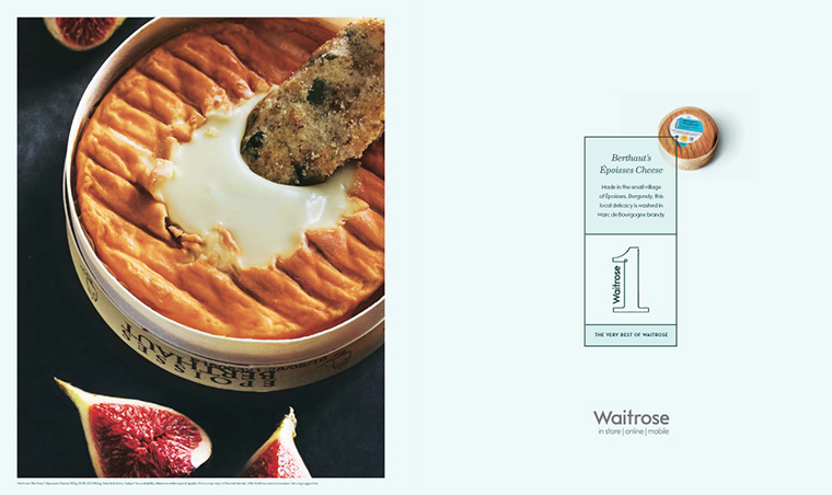 Waitrose's print advertisements leave readers wanting more.