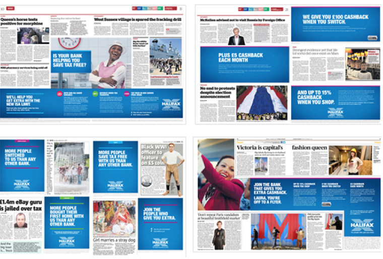 A mosaic pattern of advertisements allowed Einav to get its message in front of readers.