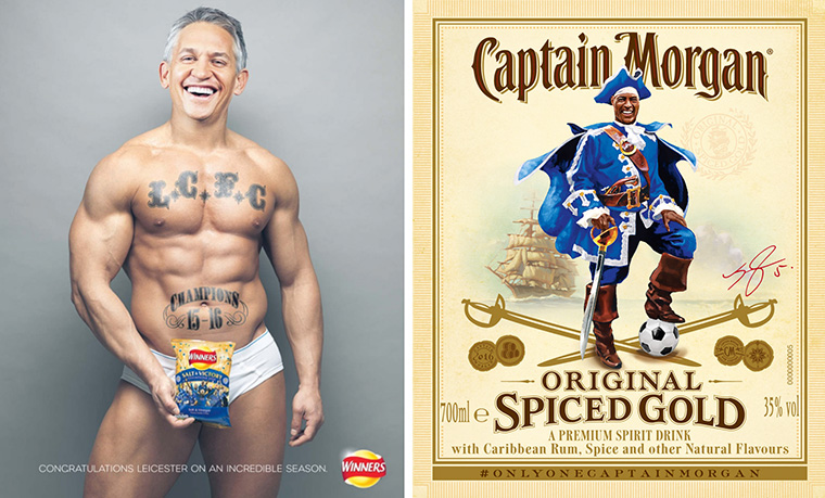 Several brands aligned advertising messages with the Leicester City league win.