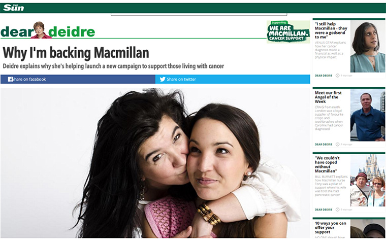 Readers who encountered the Macillan campaign in The Sun were 29% more likely to mention the organisation.