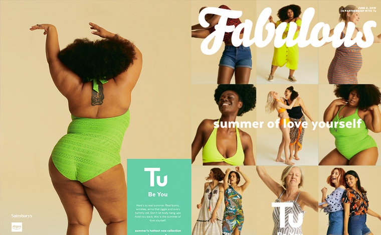 Sainsbury’s ad celebrated bodies of all shapes and sizes with its swimsuit ad.