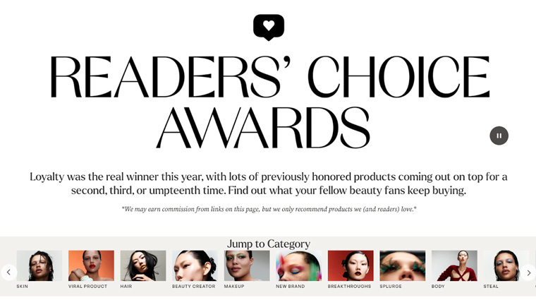 The Allure Readers' Choice awards are important to brands and readers.