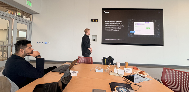 Photo from one of the INMA x OpenAI Audience Growth Workshops.