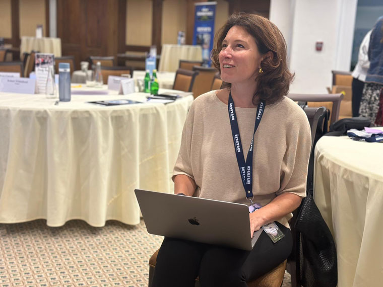 Jodie Hopperton, no doubt taking notes for newsletter fodder during the recent CEO roundtable event.