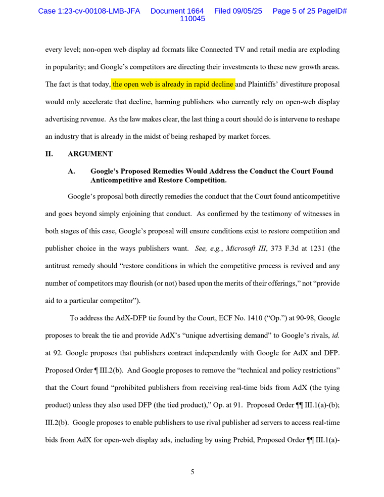 Leaked documents from Google's anti-trust cases.