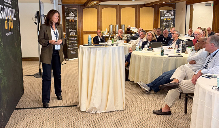 Jodie Hopperton presenting at the recent CEO Roundtable.