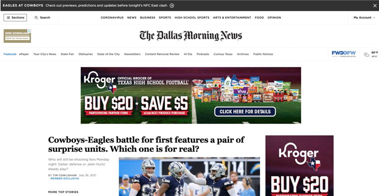 A product request noted the following: "As a site reader, I want to be able to see the DMN navigation as I scroll down all of the pages so that I can easily move from one area of the site to another.”