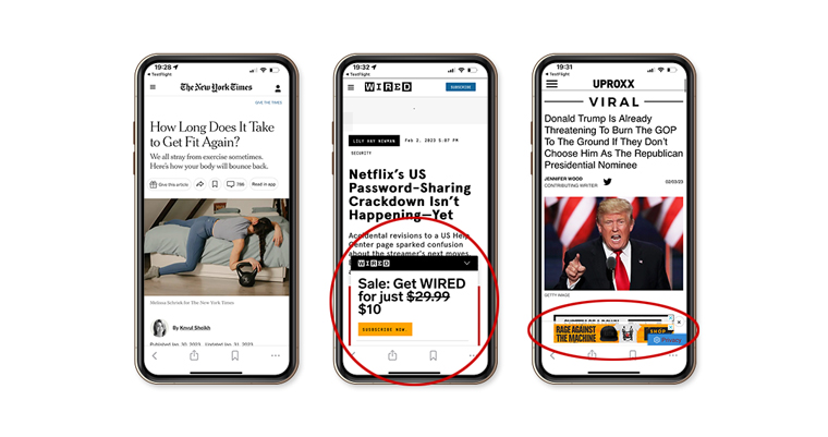 The experience of reading content from different media companies varies, changing the experience of the Artifact consumer.