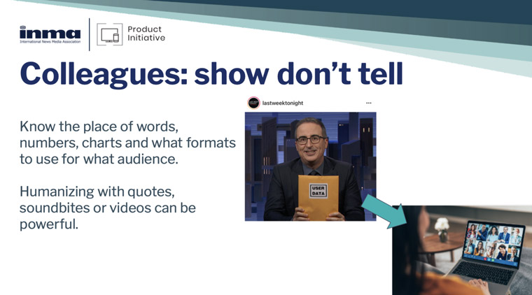 Sharing data with your product team can sometimes be best done through video or audio.