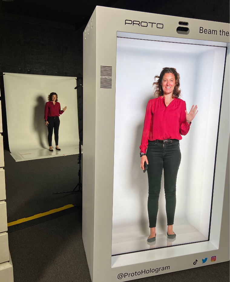 INMA Product initiative Lead Jodie Hopperton is here for all your innovation needs. Here she is earlier this summer experiencing Pronto holograms.