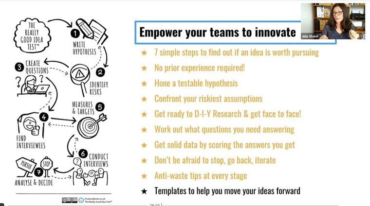 Julia Shalet shared her ideas for how to empower product teams to innovate.