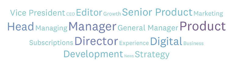 The INMA survey shed light on the job titles of those involved in product at news media companies.