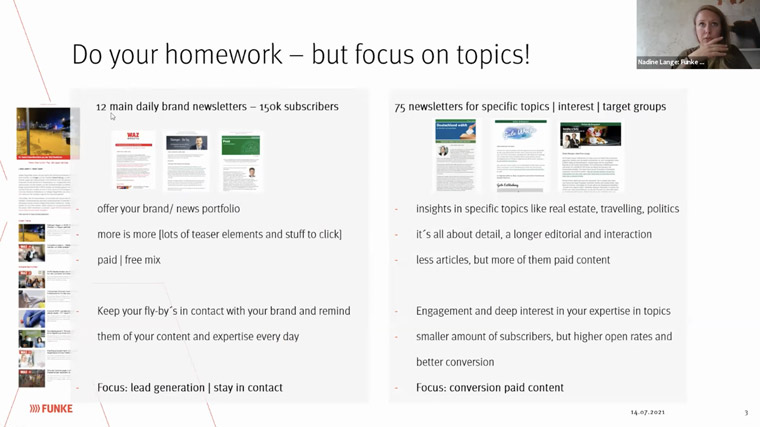 Topics are key to newsletter success.