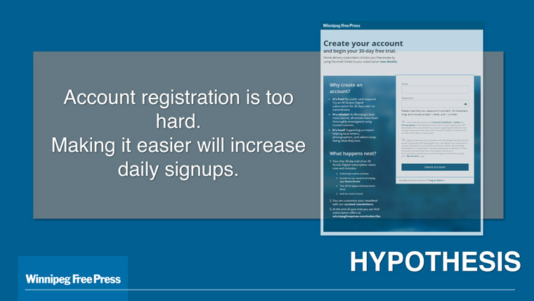 When the registration process is too onerous, users don't register.