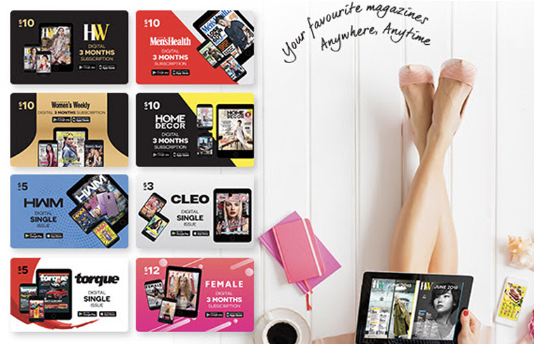 SPH Magazines has created pocket-sized subscription cards, allowing readers to access their favourite magazines where and when they want them.