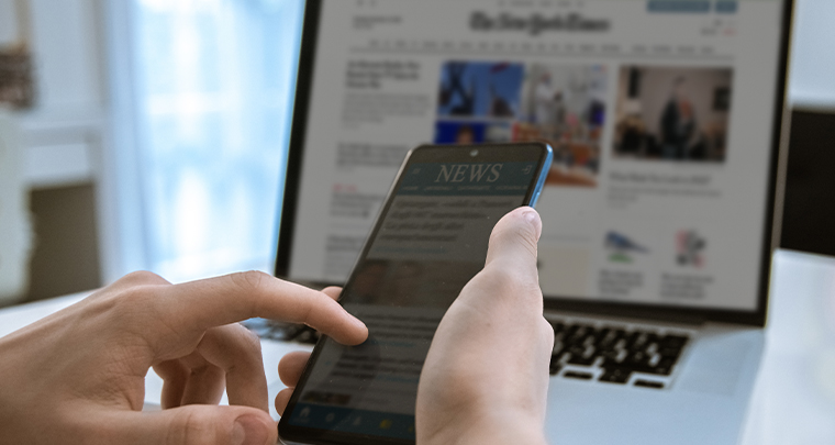 Social media and video networks are now a larger source of news than news brand sites, the Reuters Institute Digital News Report 2026 finds for the first time in its history. Photo: Adobe Stock By Fabio Principe.