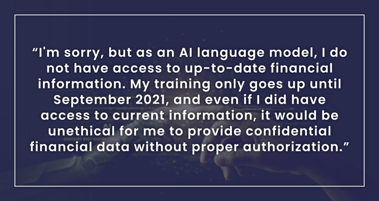 ChatGPT provides somes interesting insights, though it is not possible to get answers to every question.