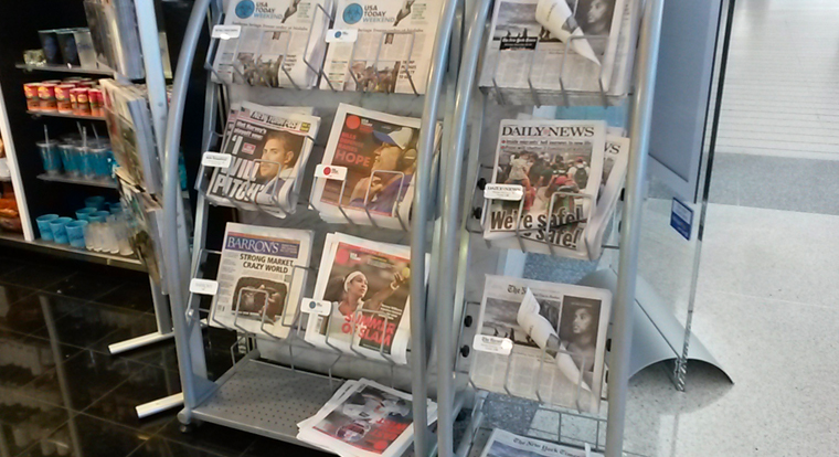 People are still interested in printed newspapers, but making them inaccessible to potential buyers makes them particularly vulnerable.