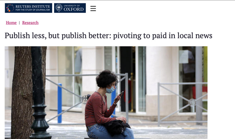 People specifically seek out local news, making it a worthwhile investment for communities.