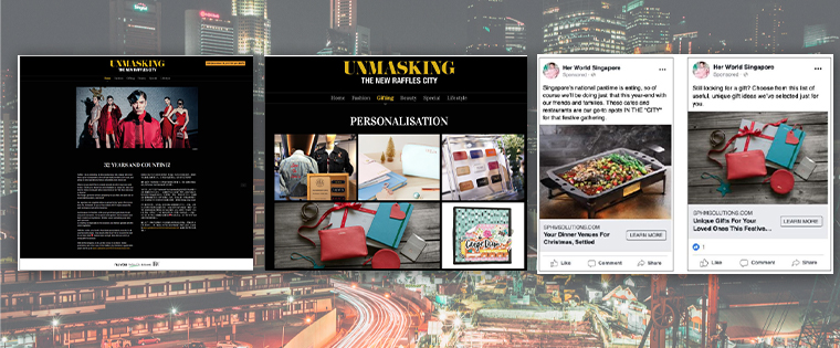 The microsite launched by SPH Magazines for Raffles City received 66% impressions above the set target.