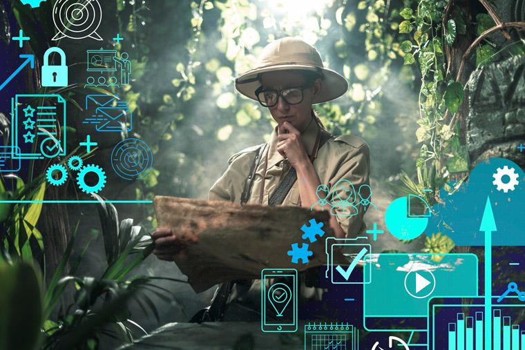 Because the data curious are all missing different pieces of the data puzzle, self-guided training is the most efficient.