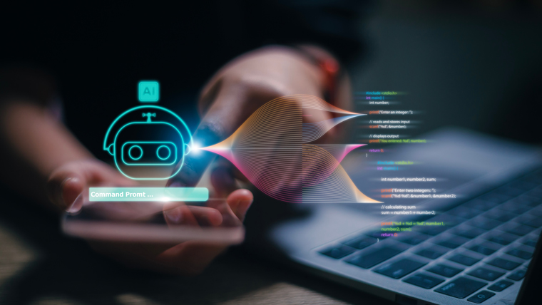 Prompting is the term used for issuing commands to generative AI systems.