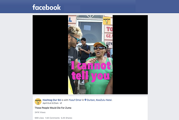 When this video interviewing supporters of former President Jacob Zuma’s supporters hit social platforms like WhatsApp, it became impossible to know how far it reached.