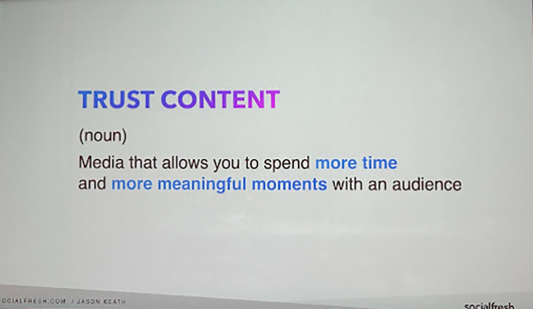 Brands should aim on crafting trust-related content 20% to 40% of the time.