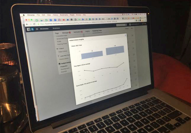 Analytics show that scroll depth in Instant Articles is almost always more than 75%.