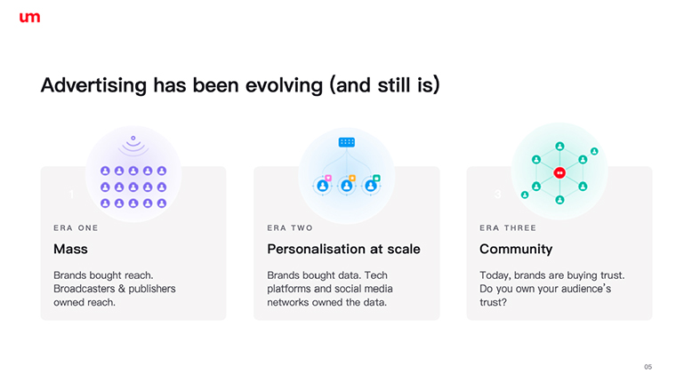 Advertising’s third era, according to Universal McCann Malaysia CEO Sue-Anne Lim: after mass reach and personalisation at scale, brands are now buying trust — and news publishers have it to sell.