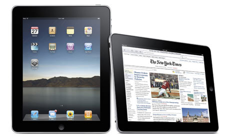 New York Times displayed on new Apple iPad