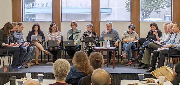 Teachers watched a live editorial meeting take place, then shared what they learned with their students.