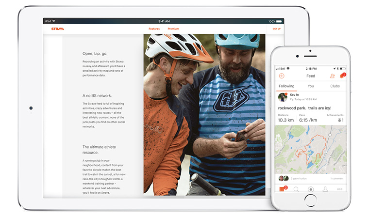 Strava maintains a subscription paywall whereas Snap relies on advertising dollars.