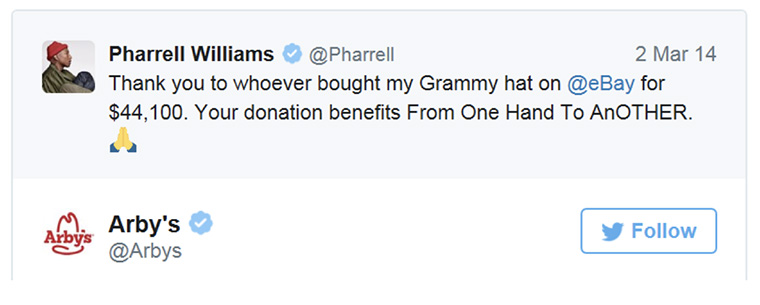 Charitable contributions help define a brand.