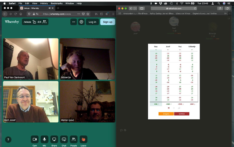 The author and his friends stay social around an online card game.