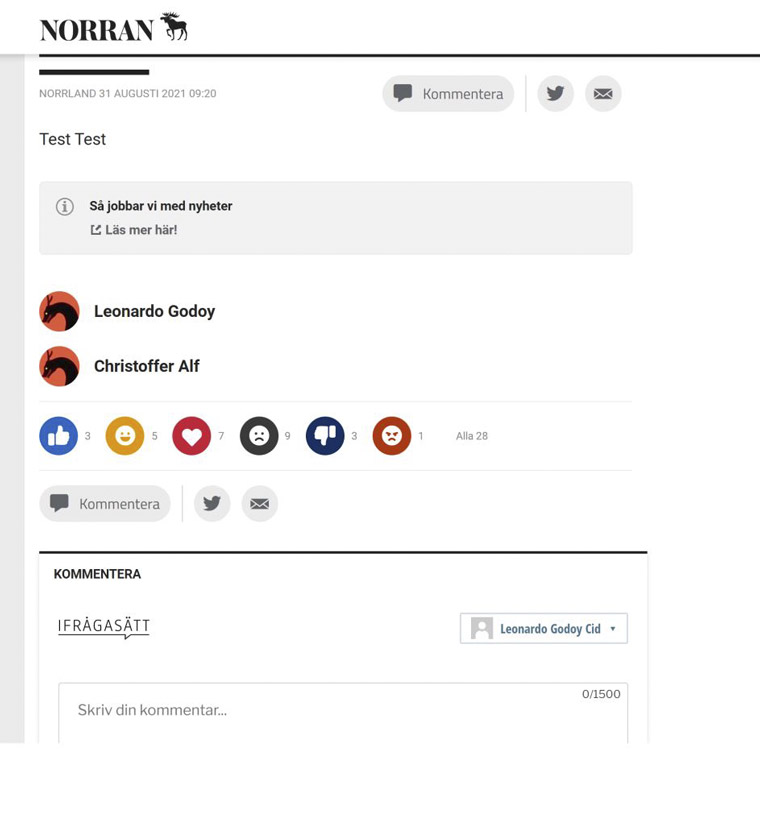 NTM will be able to learn more about its readers by seeing how they react to articles.