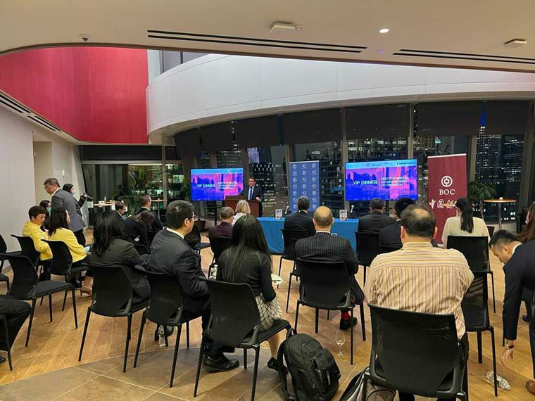 The in-person VIP dinner event with the China General Chamber of Commerce/United States.