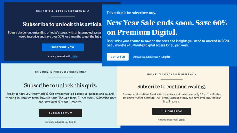 The Sydney Morning Herald and The Age tightened its paywall last year, giving editorial staff a way to manually tag articles that should be behind the paywall.