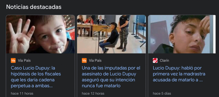 Articles about the case tied back to other articles previously published by VíaPaís.