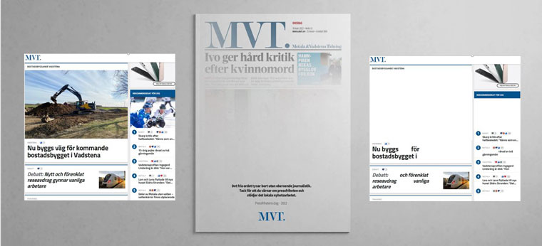 The printed NTM publication carried a special message on the first page and the press freedom campaign message on the second page.