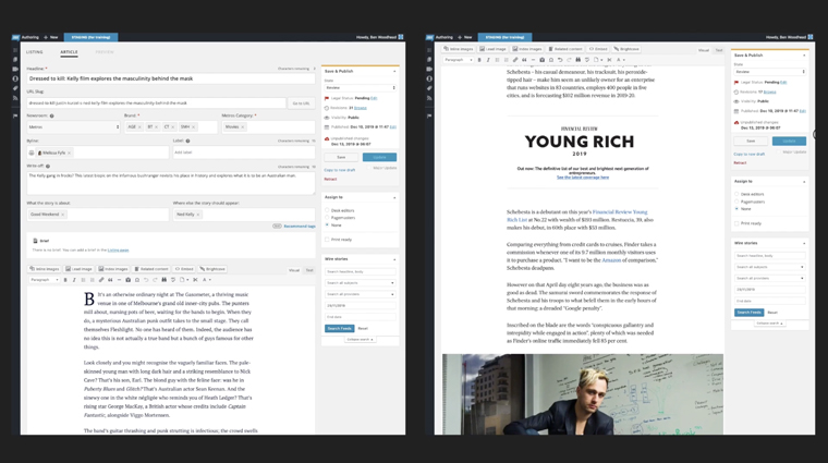 The in-house tool used by Nine makes it easier to plan and create content across all mastheads.