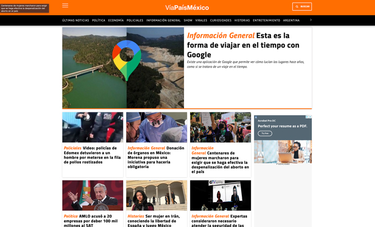 VíaPaísMéxico intends to capture a wide audience using a mix of both soft content and hard-hitting news.