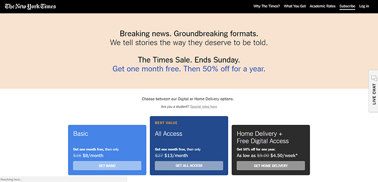The New York Times is enticing subscribers with discounts.