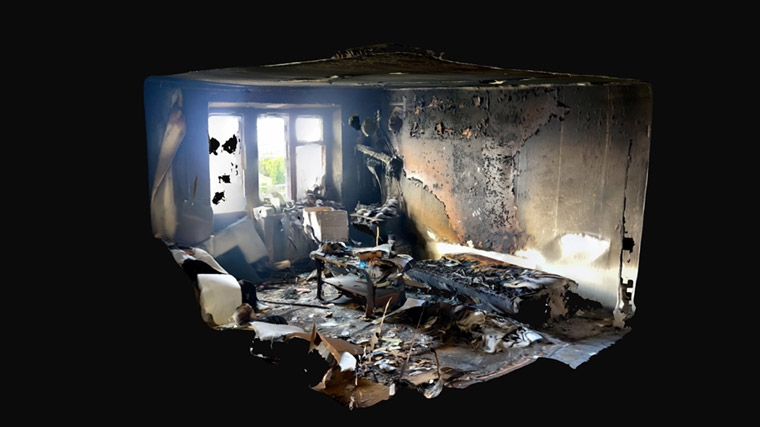 3D mapping technology allowed VG to create a rendering of the damage in Bucha.