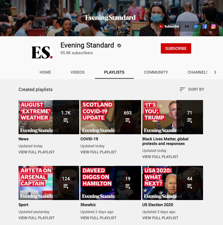 Attention on growing its YouTube channel has given the Evening Standard an additional place to focus its journalistic efforts.