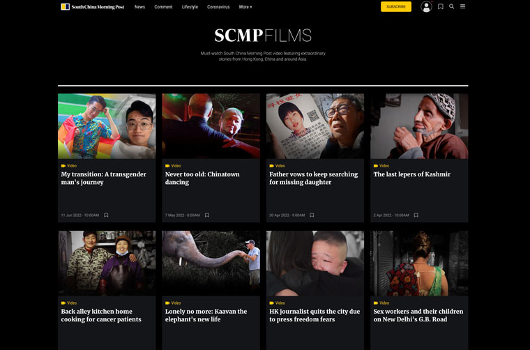 The SCMP Films team has created a suite of content driven by experiential storytelling.