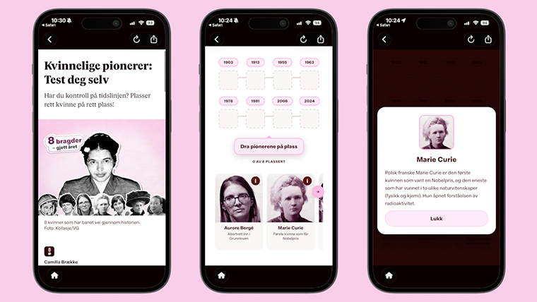 The only way to play this International Women's Day game was to navigate directly to the Web site.